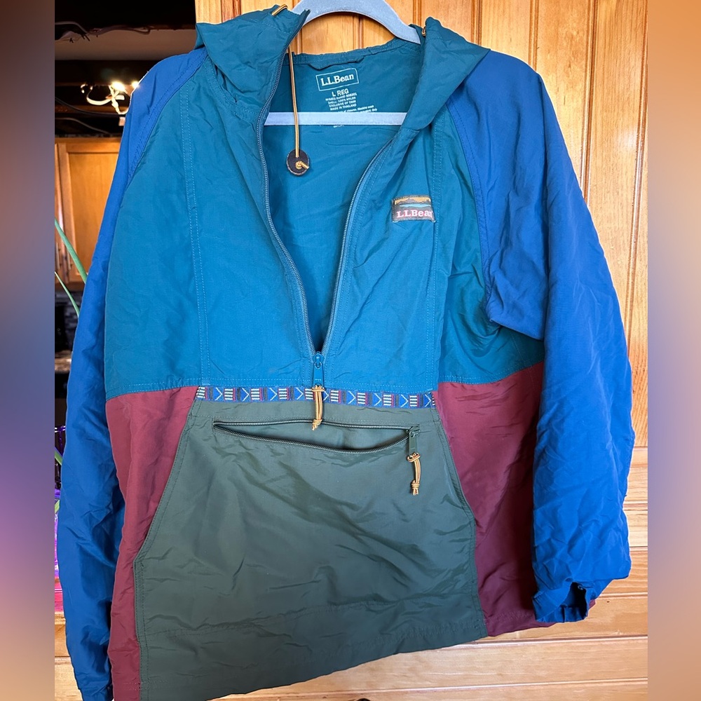 LL Bean Color Block Anorak